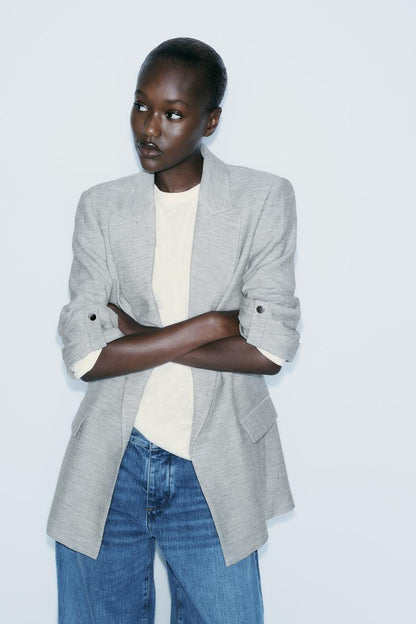 Brit & Boho™ I Hany Blazer with  Rolled-Up Sleeve Brit & Boho | Fashion & Boutique