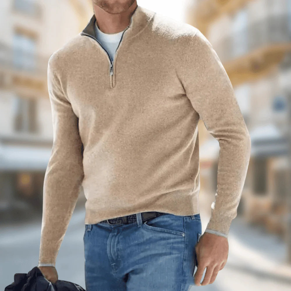 Brit & Boho™️ | Hudson - Men's Quarter-Zip Sweater Brit & Boho | Fashion & Boutique