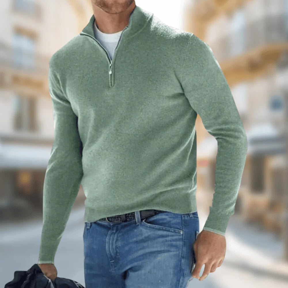 Brit & Boho™️ | Hudson - Men's Quarter-Zip Sweater Brit & Boho | Fashion & Boutique