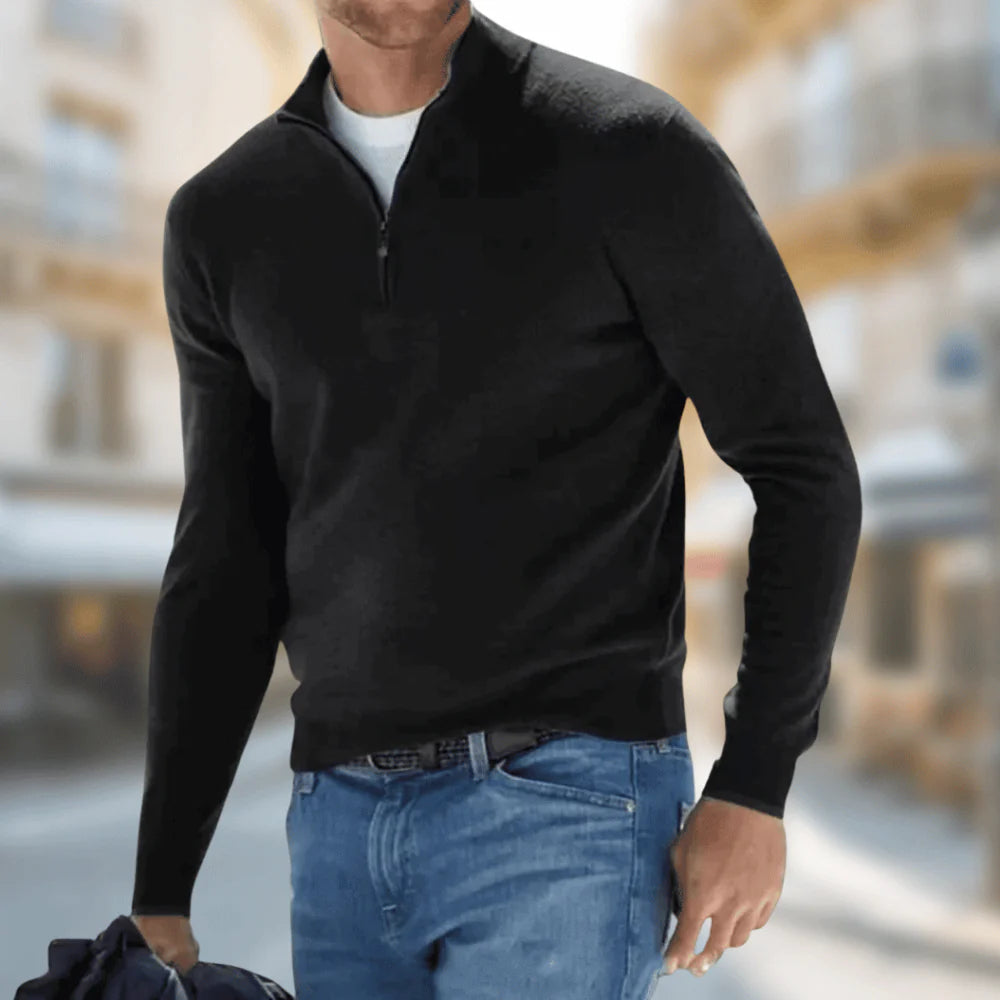 Brit & Boho™️ | Hudson - Men's Quarter-Zip Sweater Brit & Boho | Fashion & Boutique