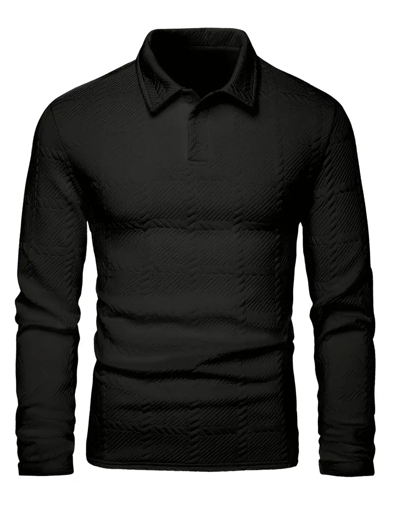 Brit & Boho™️ | Liam Casual Geometric Knit Polo Shirt Brit & Boho | Fashion & Boutique