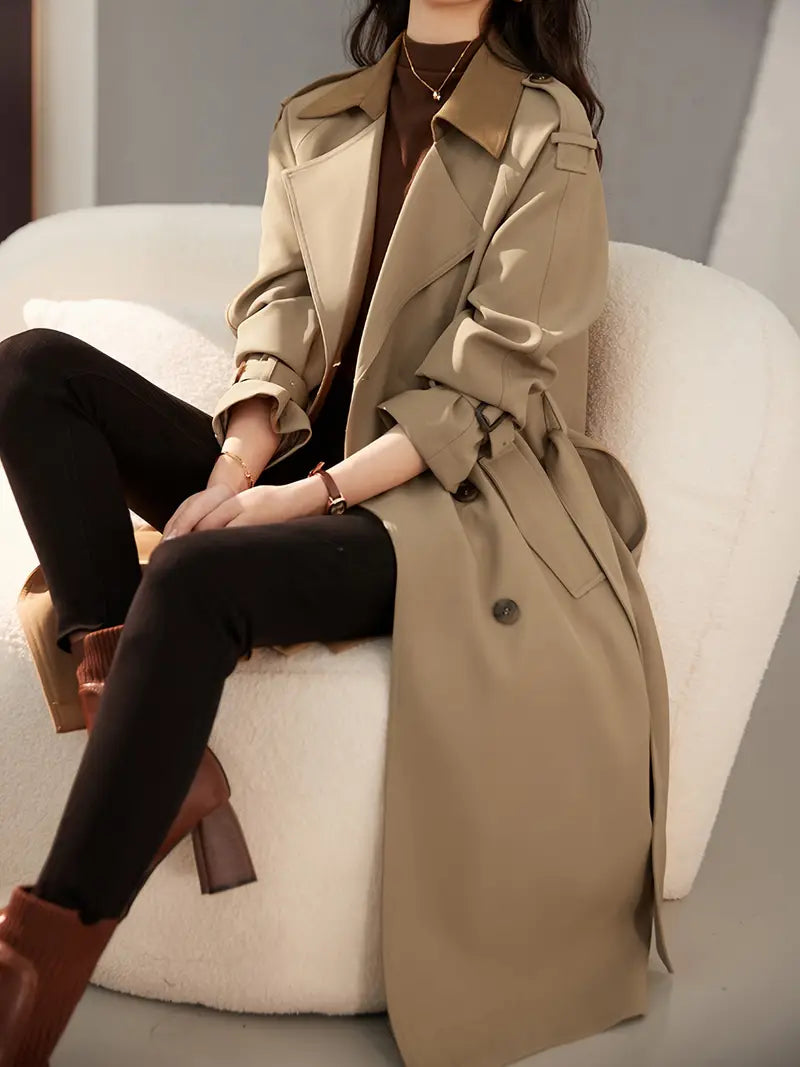 Brit & Boho™ I Cherry Double-Breasted Trench Coat Brit & Boho | Fashion & Boutique