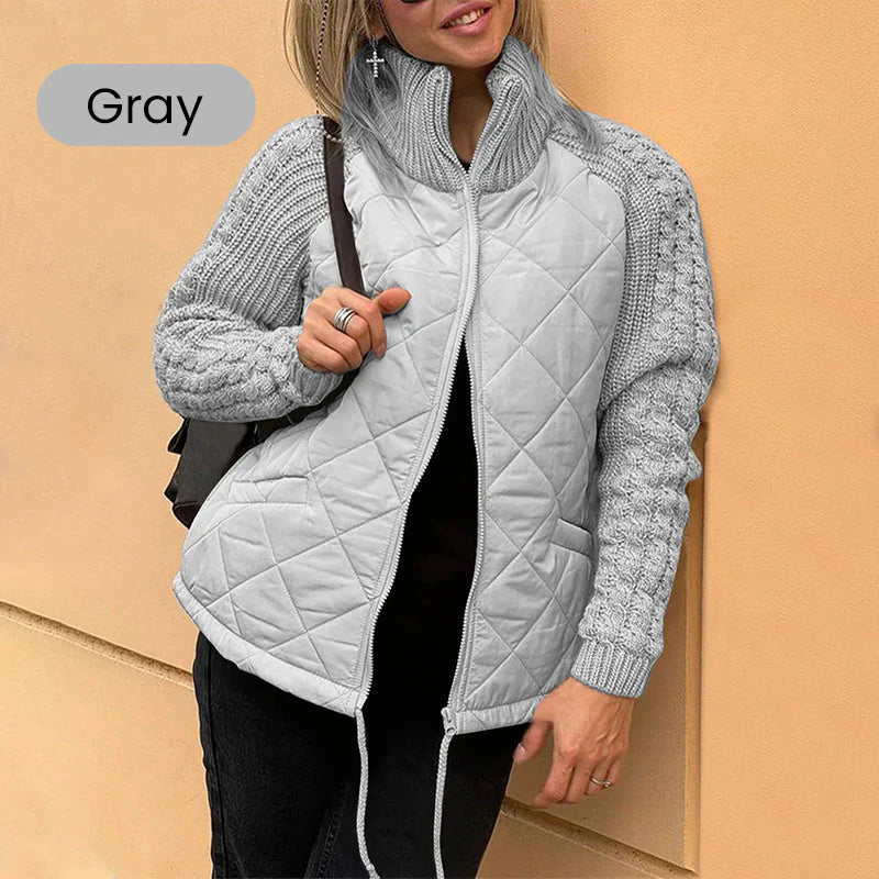 Brit & Boho™ I Madon Knit Patchwork Puffy Jacket Brit & Boho | Fashion & Boutique