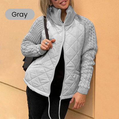 Brit & Boho™ I Madon Knit Patchwork Puffy Jacket Brit & Boho | Fashion & Boutique