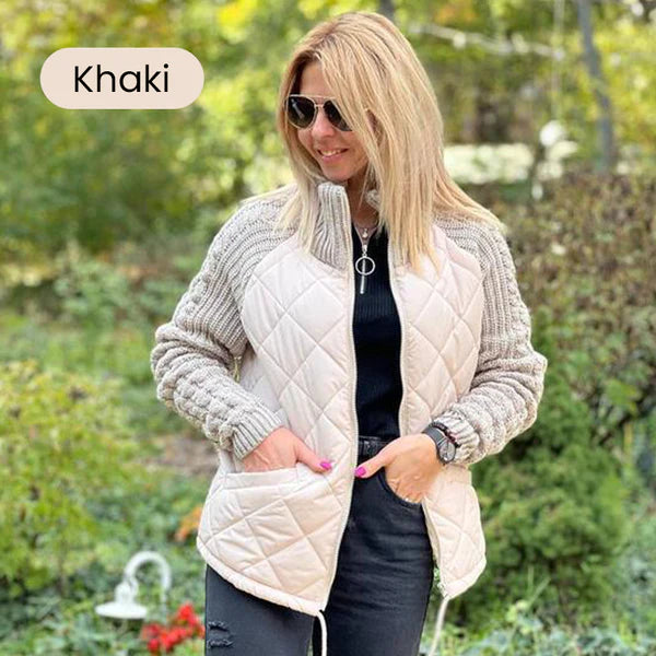 Brit & Boho™ I Madon Knit Patchwork Puffy Jacket Brit & Boho | Fashion & Boutique