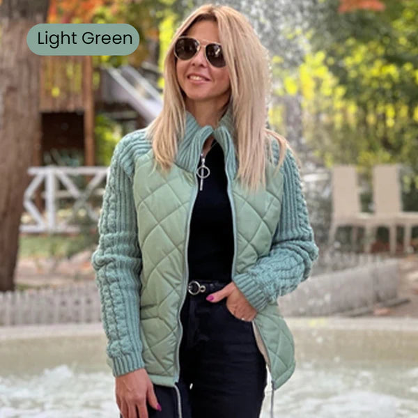 Brit & Boho™ I Madon Knit Patchwork Puffy Jacket Brit & Boho | Fashion & Boutique