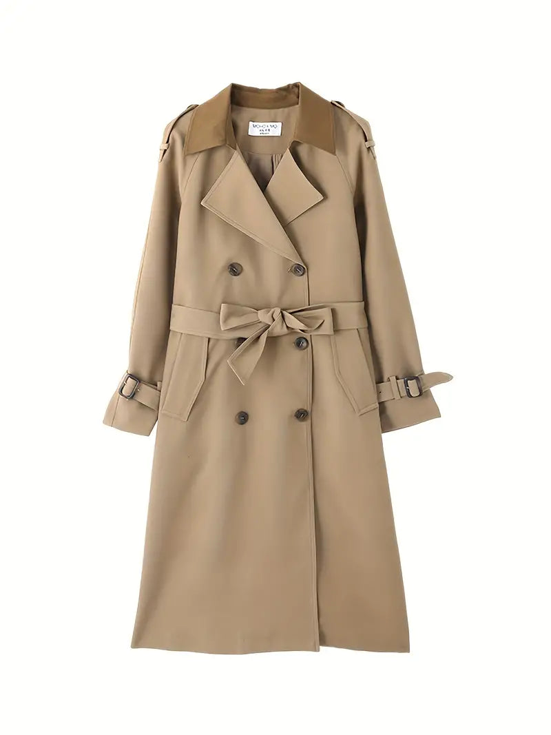 Brit & Boho™ I Cherry Double-Breasted Trench Coat Brit & Boho | Fashion & Boutique