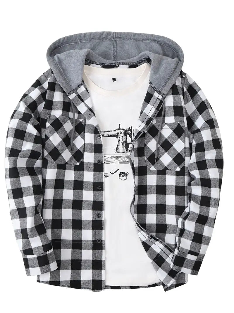 Brit & Boho™️ |  Timber Hooded Flannel Jacket Brit & Boho | Fashion & Boutique